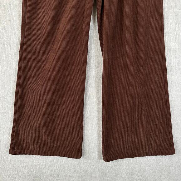 Commense Revolve Brown Corduroy Wide Leg Pants Relaxed Fit Size XL - Picture 4 of 8